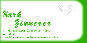 mark zimmerer business card